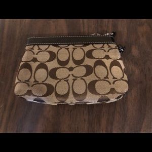 Brown coach wristlet